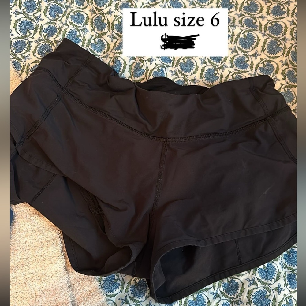 lululemon athletica Women's Black Athletic Shorts
